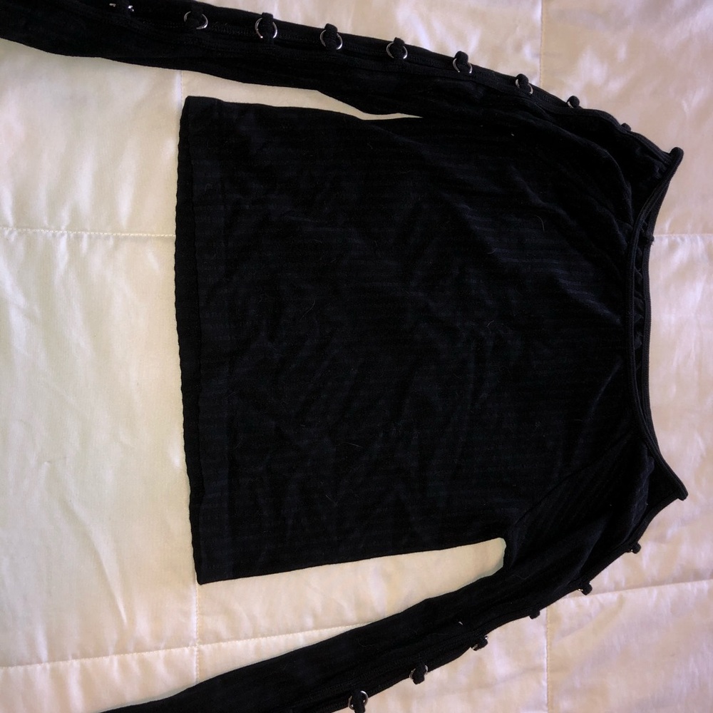 Black beaded crop top